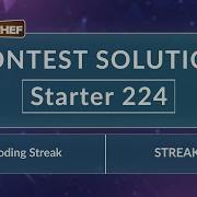 The Coding Streak STREAK Starter 224 CodeChef Official Solution