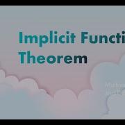 Implicit Function Theorem Multivariable Calculus