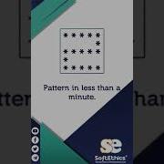 Pattern TWO Code Print ONE Pattern In Less Than A Minute Shorts Patternshorts Patternprograms