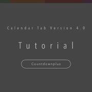 Calendar Tab Version 4 0 Countdownplus