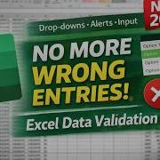 Excel Data Validation Tutorial Lists Error Alerts Prevent Wrong Entries 2026