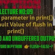 Print In Python Part 4 Flush In Print Default Value Of Flush Buffered Unbuffered Output