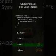 Java Challenge 12 For Loop Puzzle Shorts Shortvideo