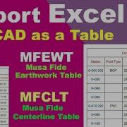 Two AutoCAD LISP Import CSV As Tables MFEWT Earthwork MFCLT Centerline