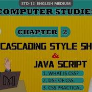 STD 12 COMPUTER CHAPTER 2 CASCADING STYLE SHEETS AND JAVA SCRIPT PART 1 ENGLISH MEDIUM