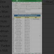 How To Calculate Age Automatically In Excel