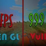 Minecraft OpenGL Vs Vulkan FPS Perfomance Test