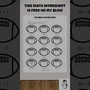 Touchdown Math Free Football Themed Addition Worksheet