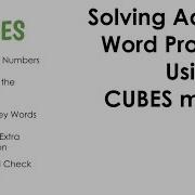 Solving Addition Word Problems Using The CUBES Method Lesson 1