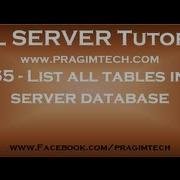 List All Tables In A Sql Server Database Using A Query Part 65
