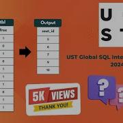 UST Global SQL Interview Question LAG LEAD Functions