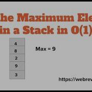 Find The Maximum Element In A Stack In O 1