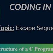 Escape Sequence In C Programming N Robo CAD