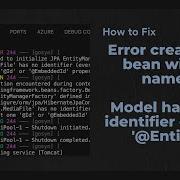 How To Fix Error Creating Bean With Name Model Has No Identifier Every Entity In Spring Boot