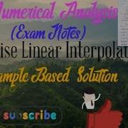 Numerical Analysis Piecewise Linear Interpolation 2 0 Types And Examples