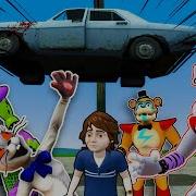 FNAF SB Gregory Tricks Vanny Monty And Roxy With Car Trap And Exploding Cans In Garry S Mod