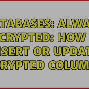 Databases Always Encrypted How To Insert Or Update Encrypted Columns