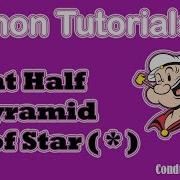 How To Print Half Pyramid Of Star Using Python Language
