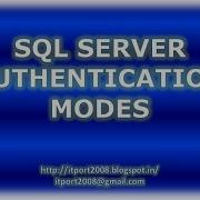SQL Server Authentication Modes