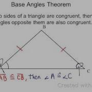 4 7 Base Angles Theorem Proof