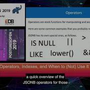 Приёмы работы с JSONB на конференции PostgresOpen 2019
