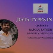 Lecture 5 Data Types In Java