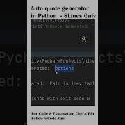 Auto Quotes Generator Using Python