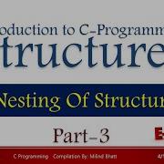 Nesting Of Structures Structures Part 3 Embedded Structures C Tutorial Nested Structure