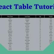 React Table Tutorial For Beginners React Table