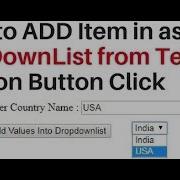 How To Add Bind Items Into Dropdownlist With Button Click And Textbox