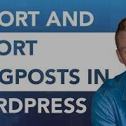 Export And Import Blogposts In Wordpress