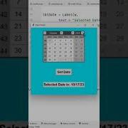 Date Picker Using Python Tkinter Shortsfeed Shorts Python