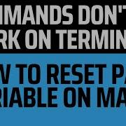How To Reset Path Variable On Mac Terminal