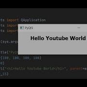 Hello World Using PyQt5
