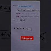 Infix To Prefix Conversion Infix To Postfix Expression Without Stack Dsa Computer Science