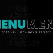 CSS3 Menu Item Hover Effects Slide Text Animation On Hover