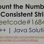 Count The Number Of Consistent Strings Leetcode 1684 Leetcode Solution