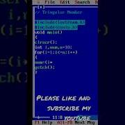 Triangular Number 1 3 6 10 15 In Turbo C Programming Language Kanhaiya Kumar