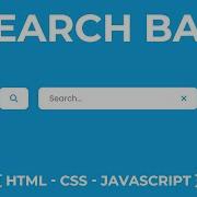 How To Make Search Bar Using HTML CSS JavaScript Animated Search Box