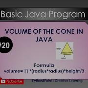 20 Volume Of The Cone In Java