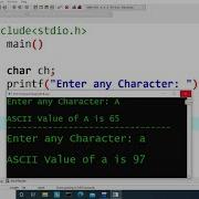 C Program To Find ASCII Value Of A Character Learn Coding