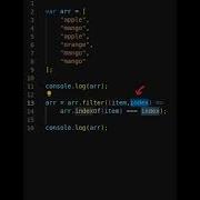 Remove Duplicate Elements From The Array In Javascript Shorts FilterDublicat
