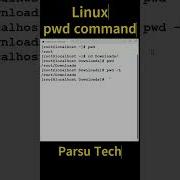 Linux Pwd Command Parsutech Linuxsystem Linux Parsutech Unix Linux Tutorial Technical Pwd