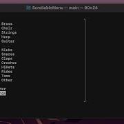 Menu System In Terminal Window