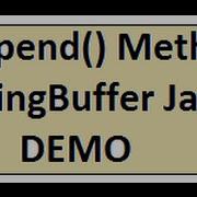 JAVA STRINGBUFFER APPEND METHOD DEMO