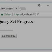 JQuery Set Progress Value And Max Value In A Progressbar