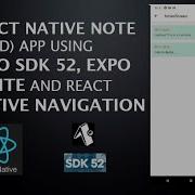 React Native Note CRUD Application Using Expo SDK 52 Expo SQLite And React Native Navigation