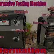 Compressive Testing Machine Information Installation