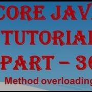 Core Java Tutorial Part 36 Method Overloading