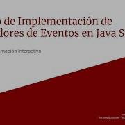 Programación Interactiva Implementación De Manejadores De Eventos Ejemplo